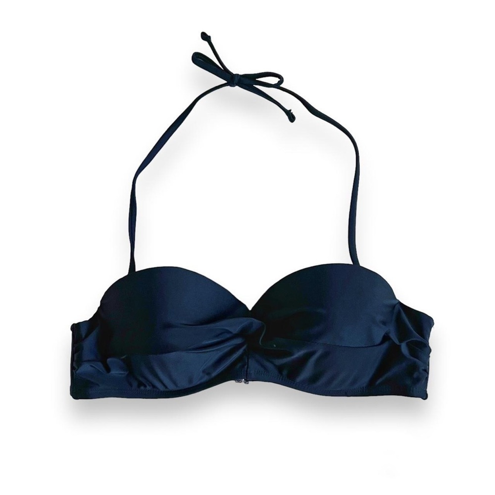 NWOT black halter bikini top